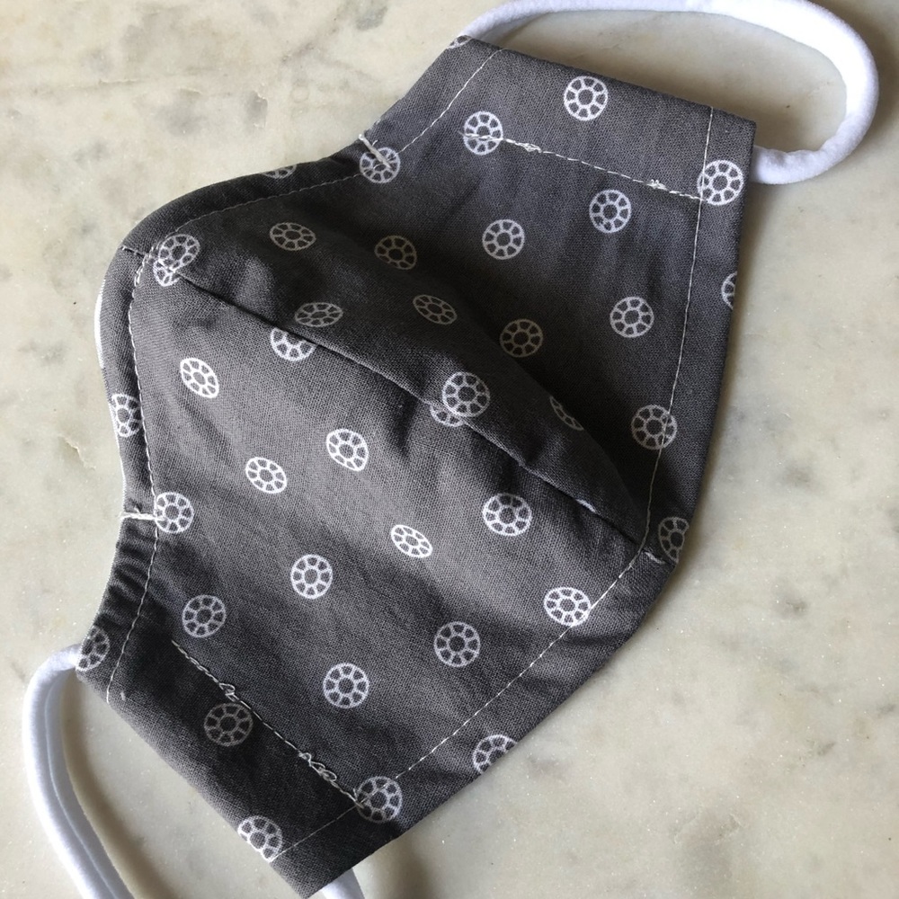 Grey Circles - Breathable cotton mask